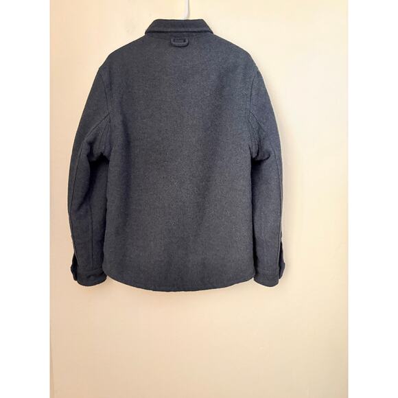 Jachs New York Shirt Men's Jacket M Gray Wool Blend Sherpa Lined Shacket Outdoor - Picture 4 of 8